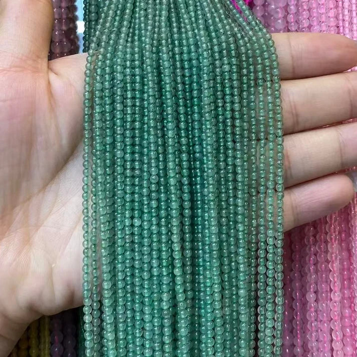 Green Aventurine Tiny Smooth Round Beads 2mm 3mm 4mm