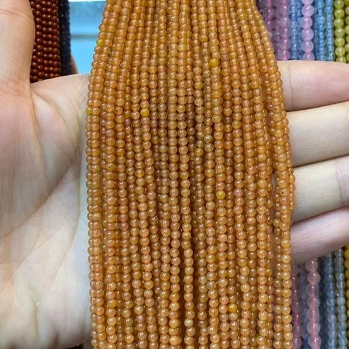 Red Aventurine Tiny Smooth Round Beads 2mm 3mm 4mm