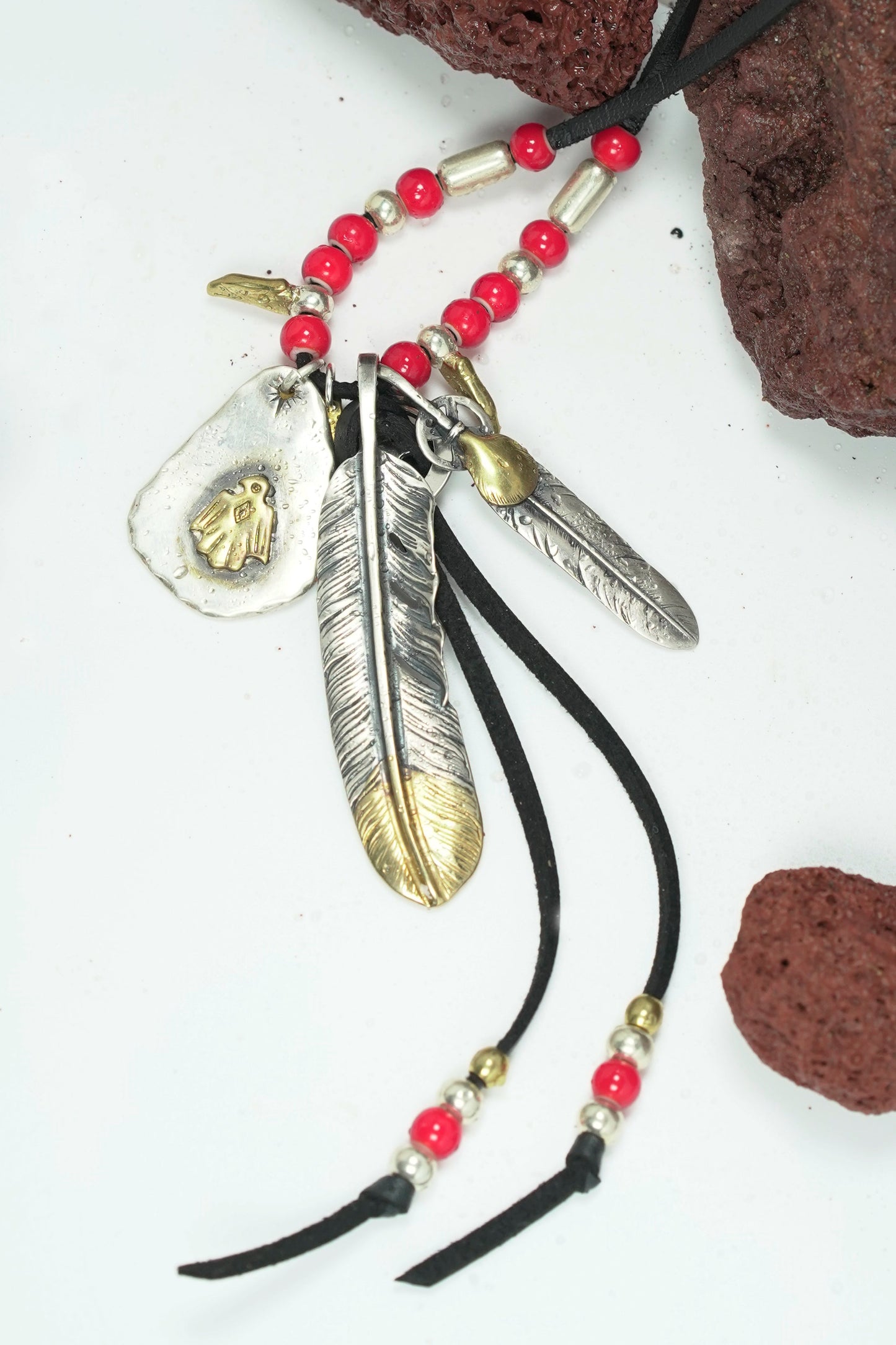 Takahashi Goro S925 Sterling Silver Feather Neacklace