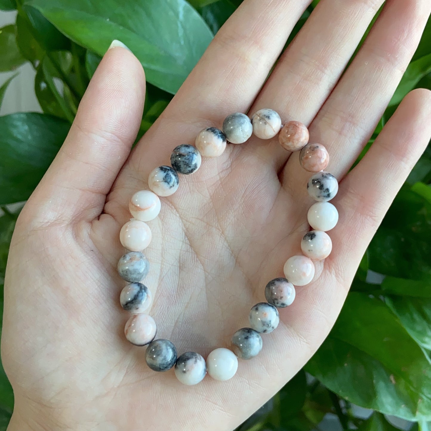 Pink Zebra Jasper Bracelet $15/10PCS wholesale crystal bracelet for resale