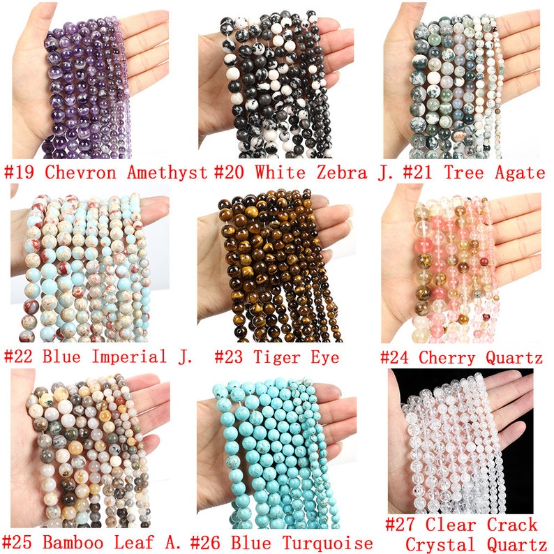 Wholesale Gemstone Beads 4mm 6mm 8mm 10mm 12mm-Loose Bead -Free Shipping (I)