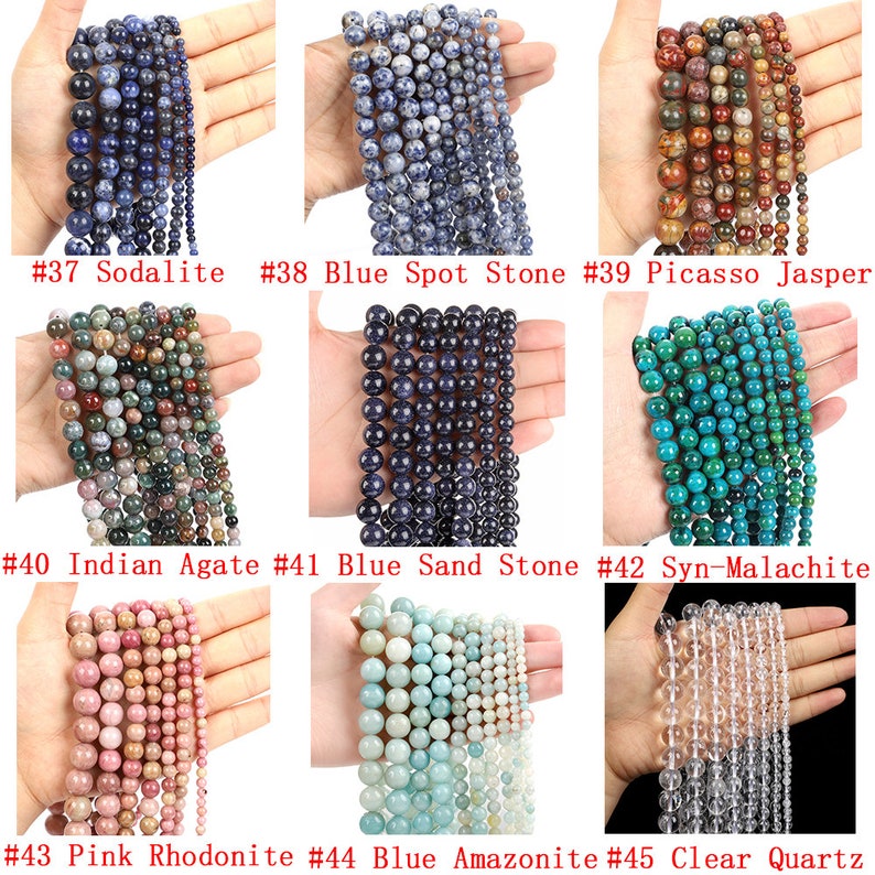 Wholesale Gemstone Beads 4mm 6mm 8mm 10mm 12mm Loose Bead -Free Shipping(II)