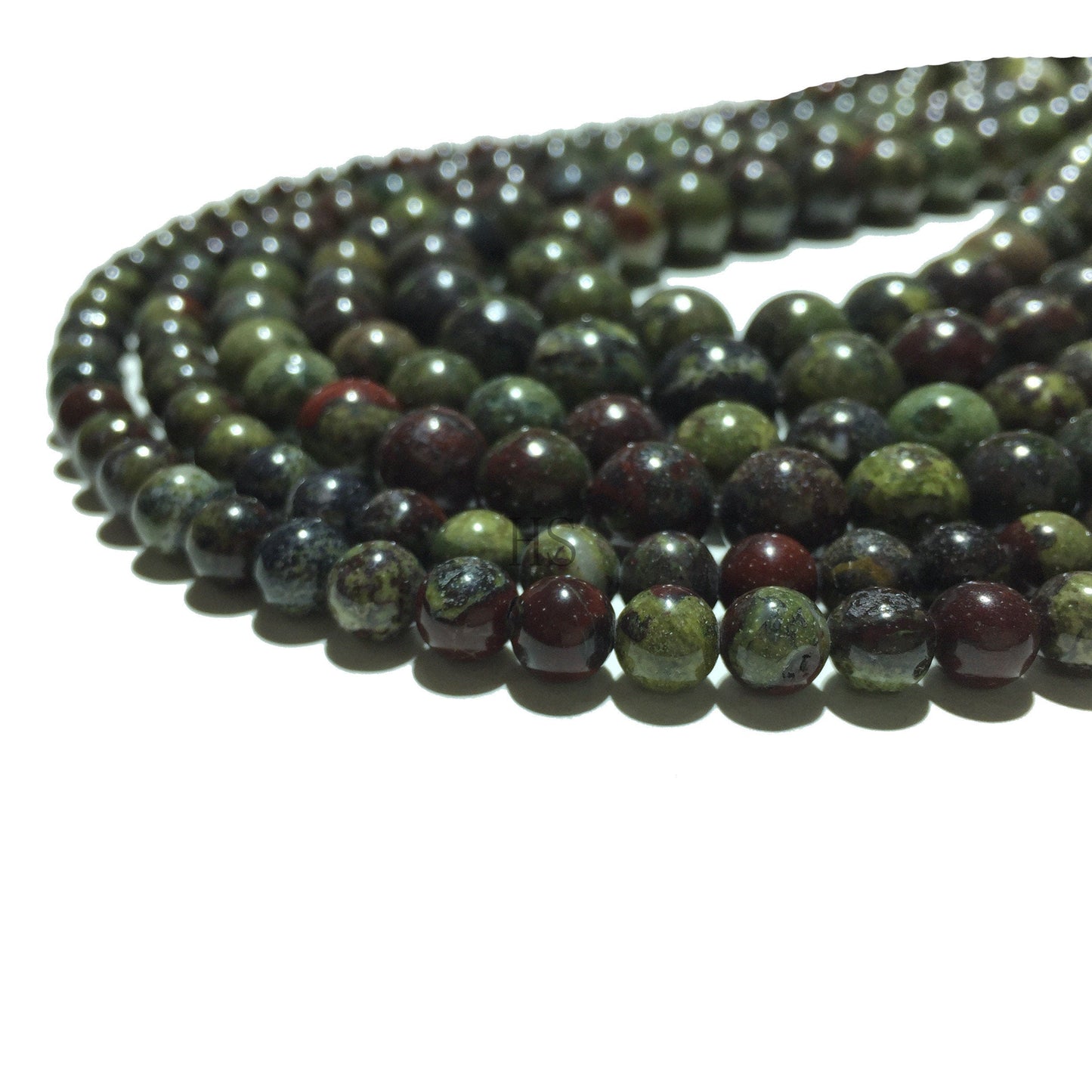 Natural Dragon Blood Stone Jasper Round Beads