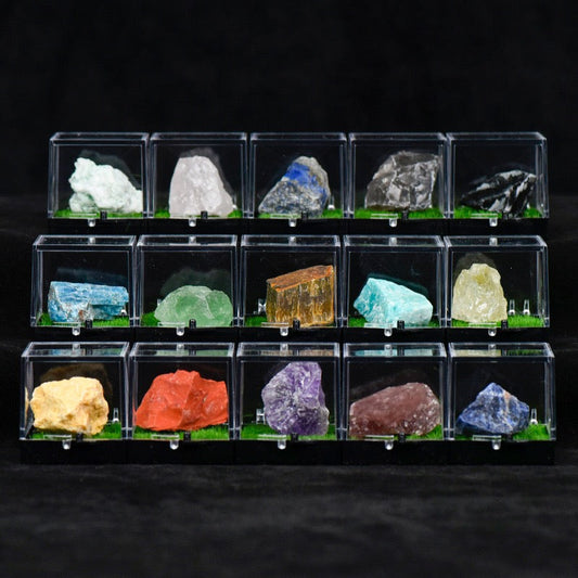 Micro Mineral Box Raw Crystal GemstoneCollection Box