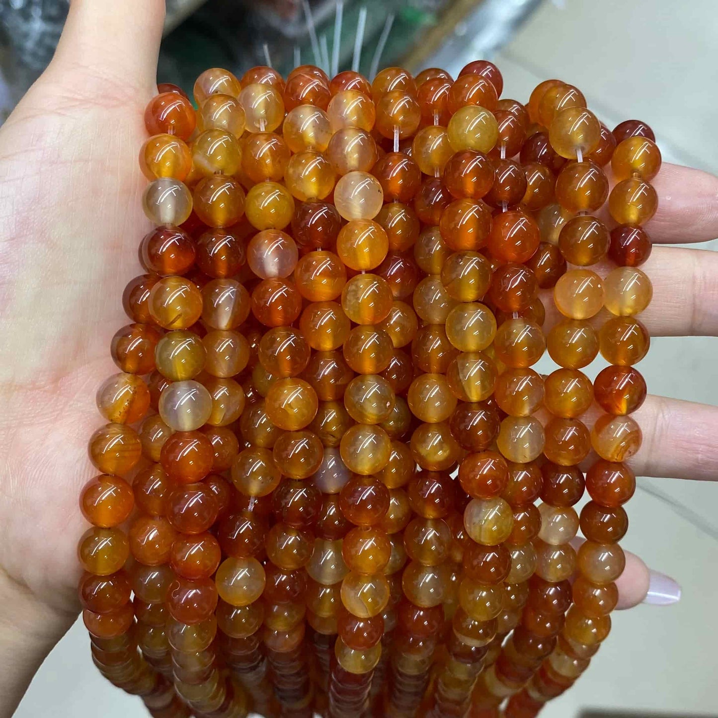 #1 Round Agate Beads 6mm/8mm/10mm/12mm