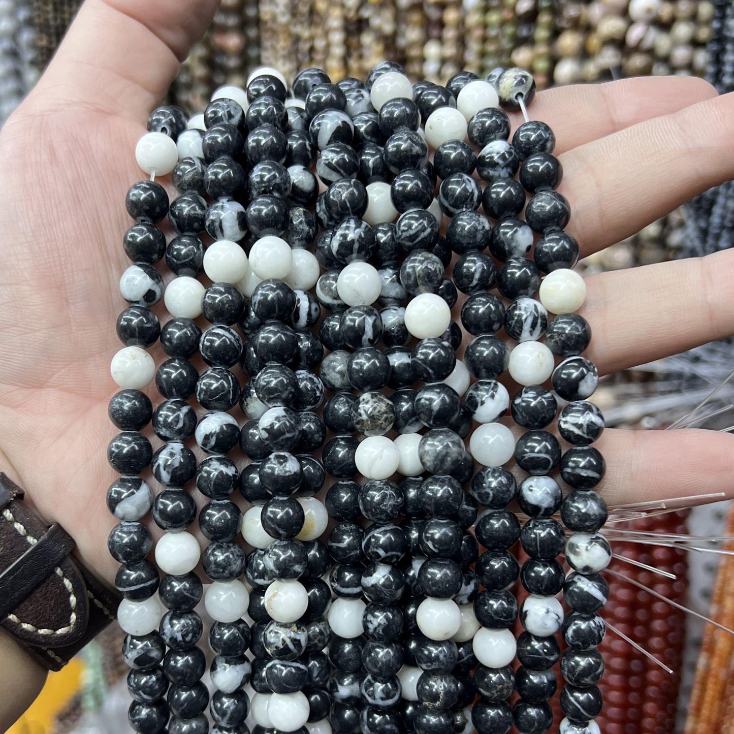 $2.5--8mm semi precious beads #1 Free Shipping
