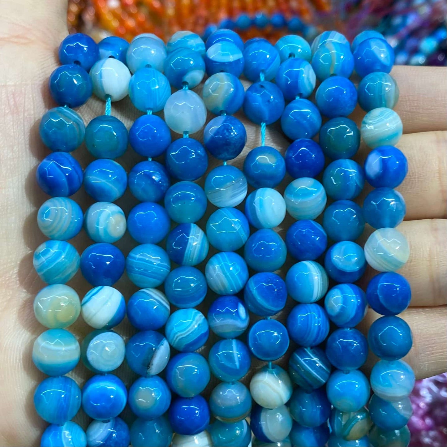 #1 Round Agate Beads 6mm/8mm/10mm/12mm