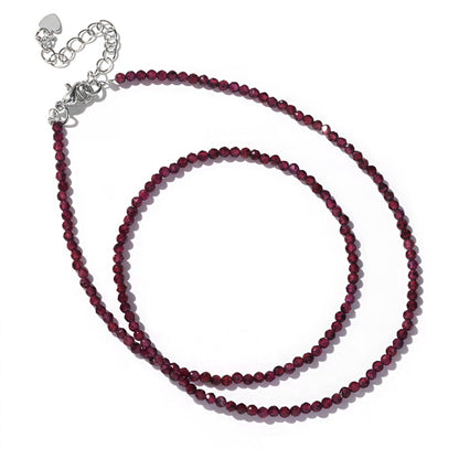 2mm Shining Beads Stone Necklace Choker Jewelry