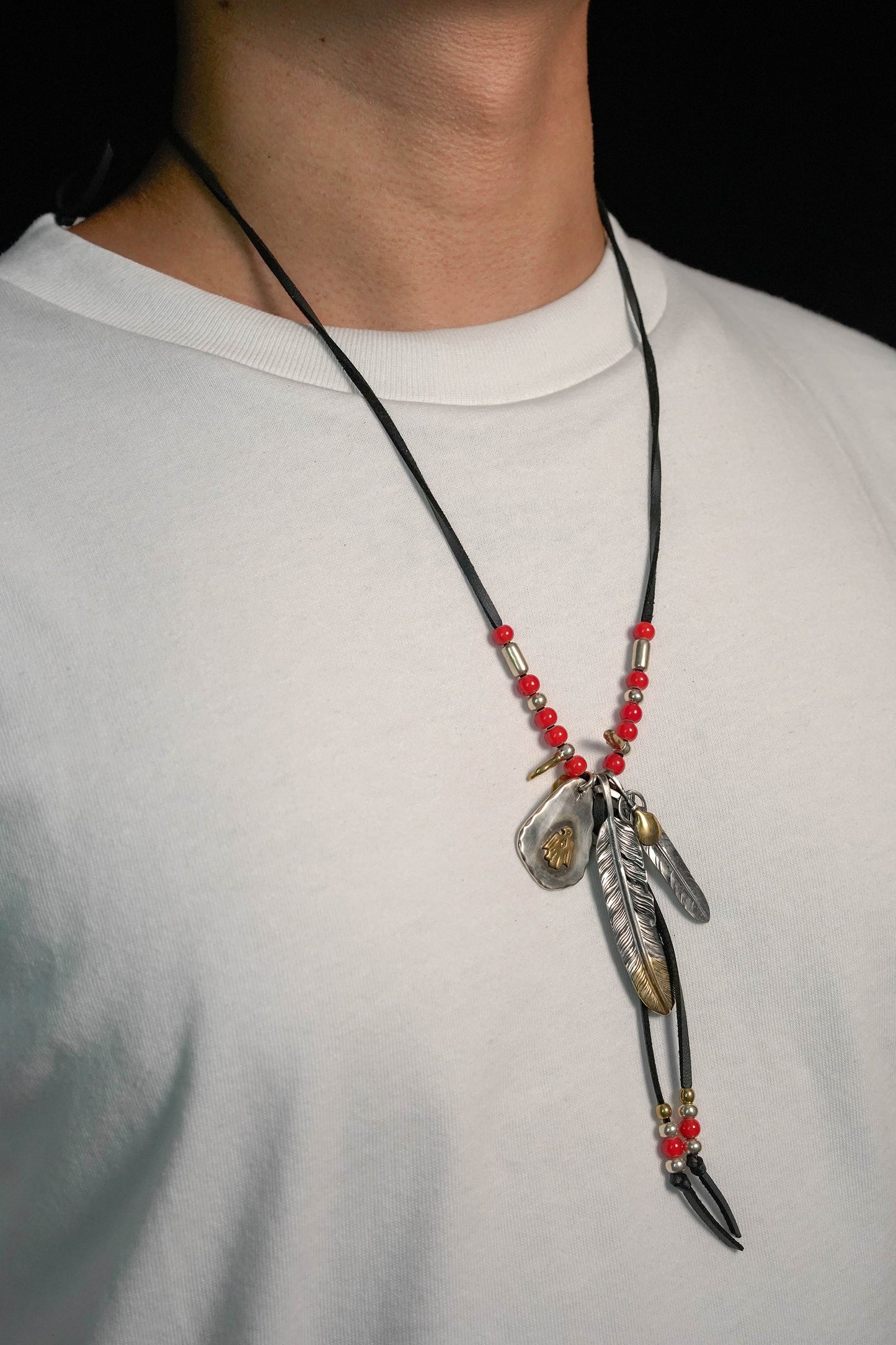 Takahashi Goro S925 Sterling Silver Feather Neacklace