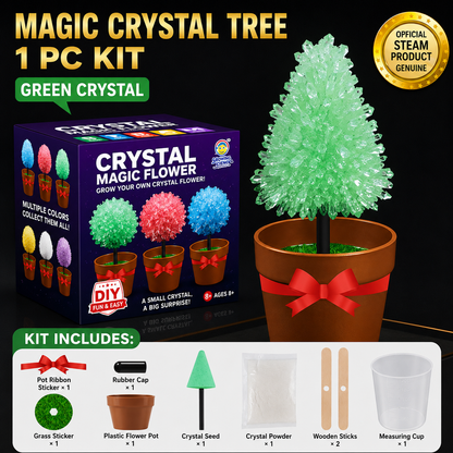 Crystal Growing Kit with 6 Crystals for science experiment, steam learning, birthday gift
