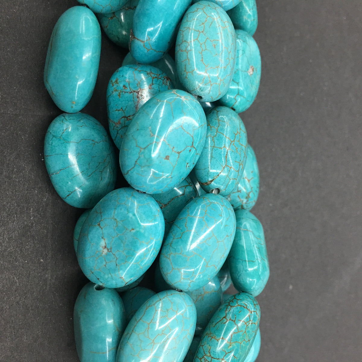 Oval Shape Turquoise Beads