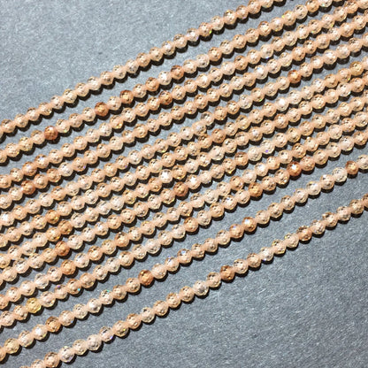 Natural Peach Color CZ Small Size Loose Beads