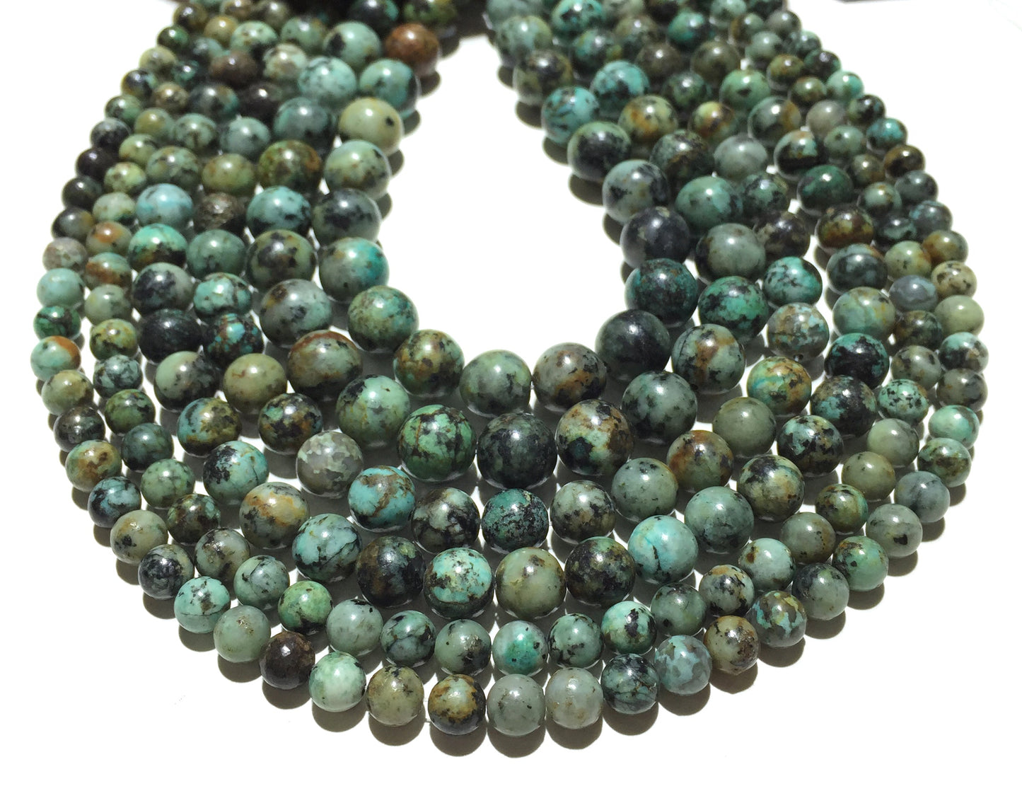 Natural African Turquoise Round Loose Bead