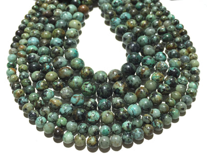 Natural African Turquoise Round Loose Bead
