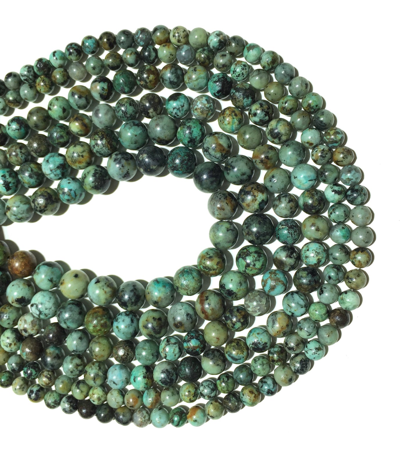 Natural African Turquoise Round Loose Bead