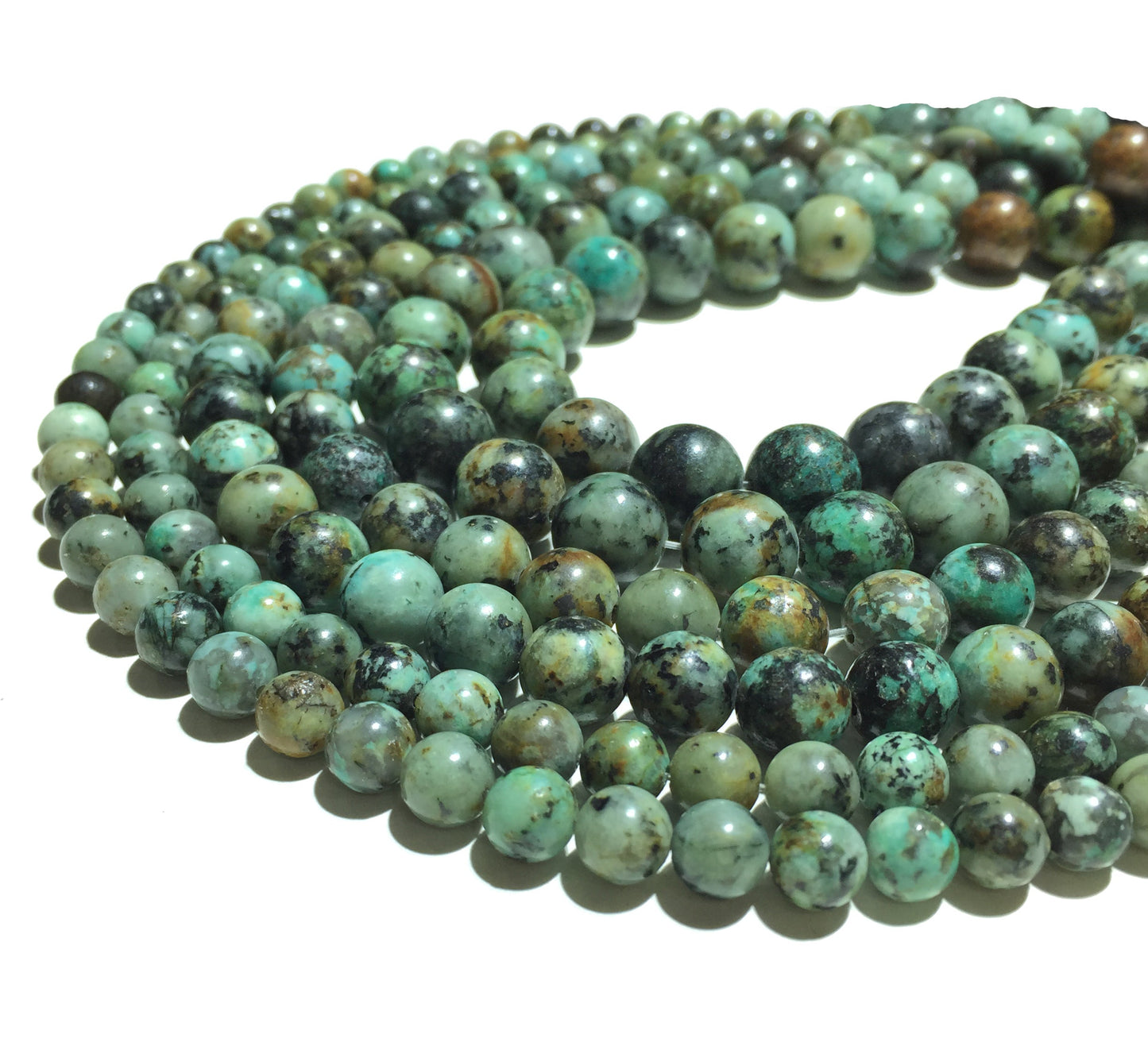 Natural African Turquoise Round Loose Bead