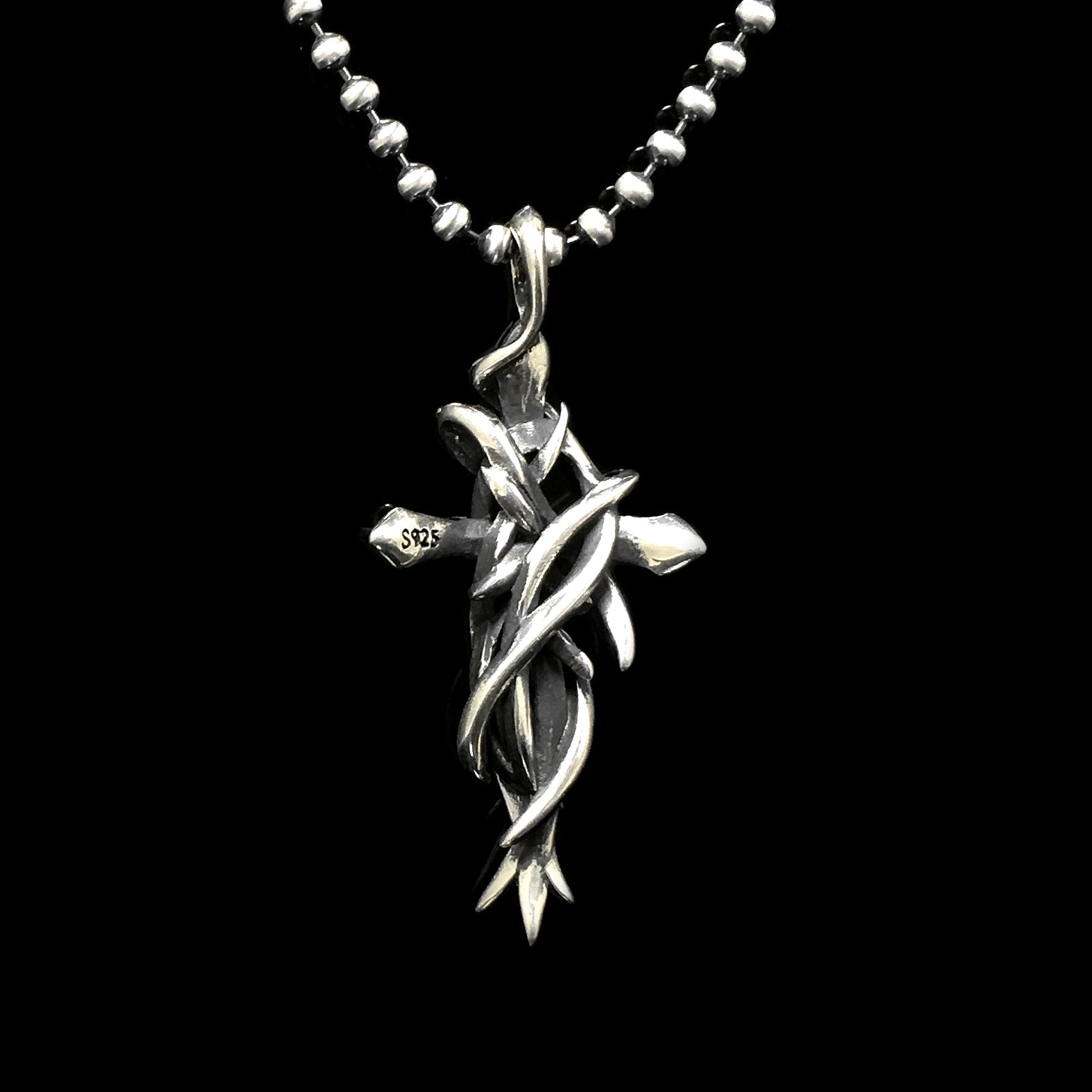 Retro Cross 925 Sterling Silver Pendant