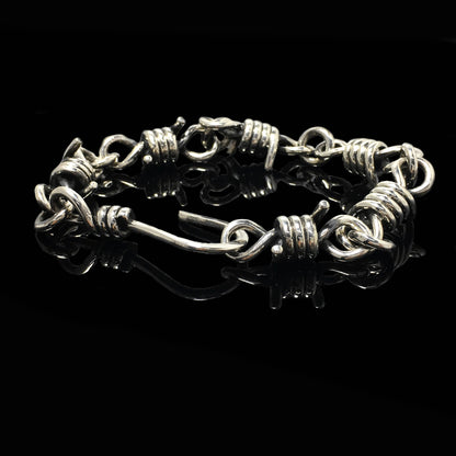 Retro Sterling Silver Twisted Rope Clasp Chain