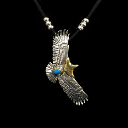 925 Sterling Silver MensGoros Fashion Eagle Necklace