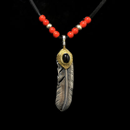 Japan Takahashi Goro John Mayer  Right Necklace Feather