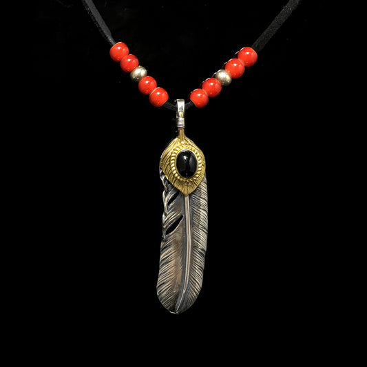 Japan Takahashi Goro John Mayer  Right Necklace Feather