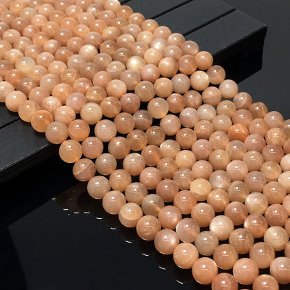 Higher Quality Peach Moonstone Round Beads