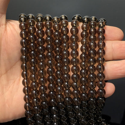 Higher Quality Smoky Quartz Round Beads