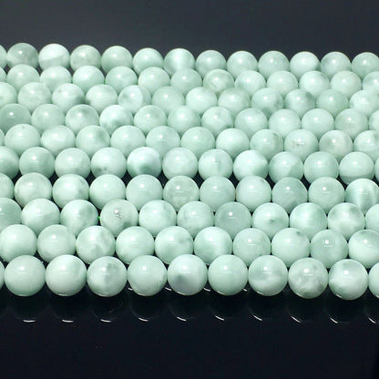 Higher Quality Green Angelite Round Beads