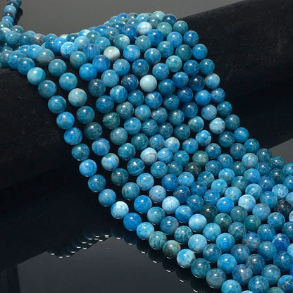 Higher Quality Blue Apatite Round Beads