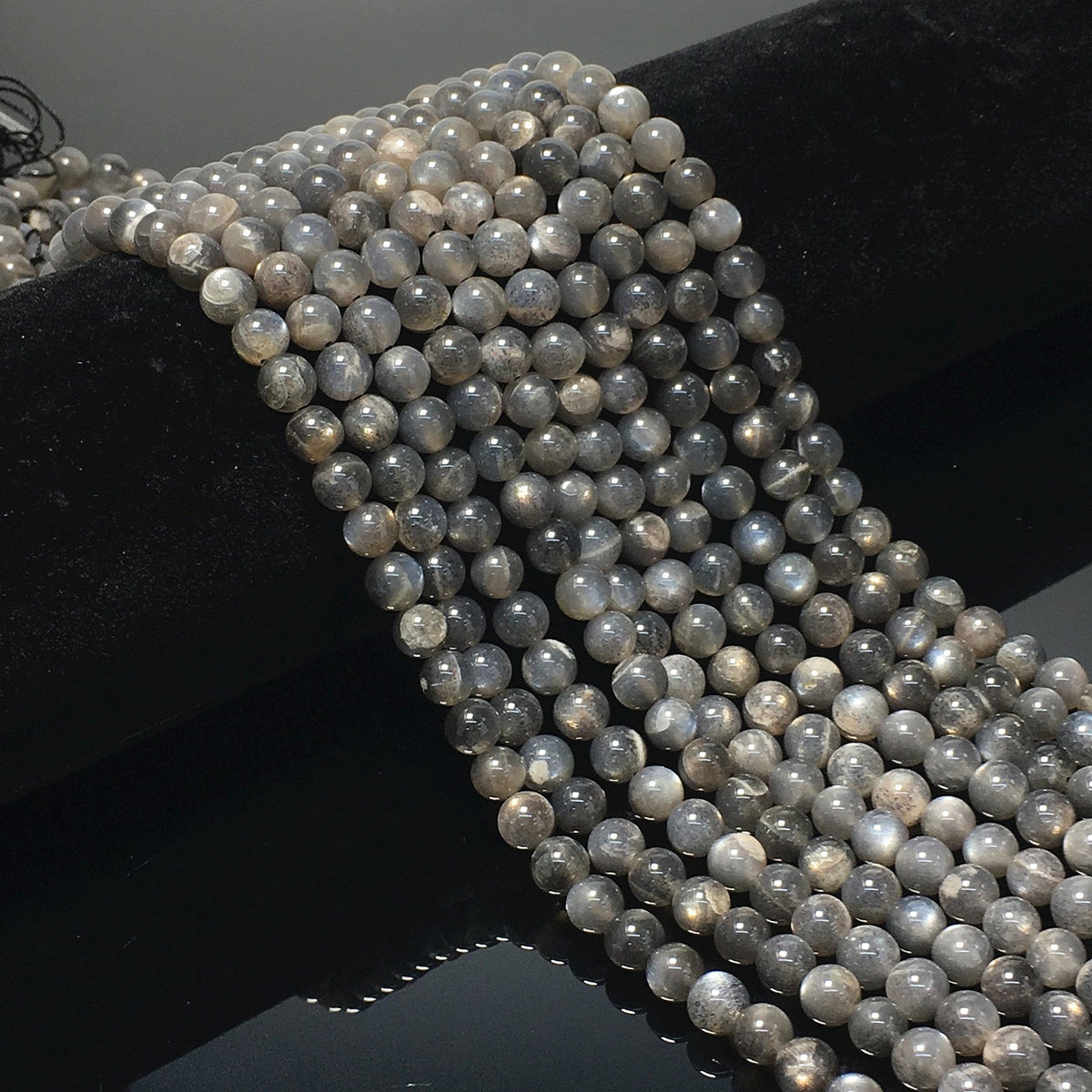 Higher Quality Grey Moonstone Round Beads