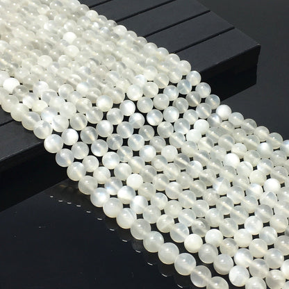 Higher Quality White Milky Moonstone Round Beads