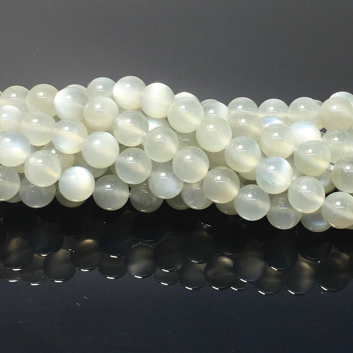 Higher Quality Grey Milky Moonstone Round Beads