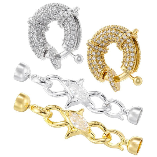 1PCS Luxury Jewellery Accessories Buckle Set with CZ Stones