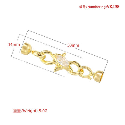 1PCS Luxury Jewellery Accessories Buckle Set with CZ Stones