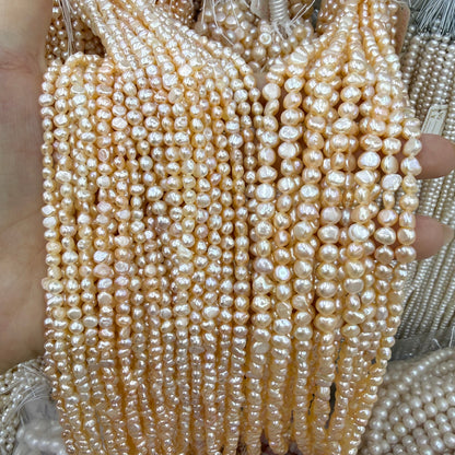 Light Champagne Baroque Freshwater Pearl Beads