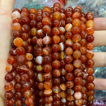 #1 Round Agate Beads 6mm/8mm/10mm/12mm