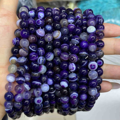 #1 Round Agate Beads 6mm/8mm/10mm/12mm