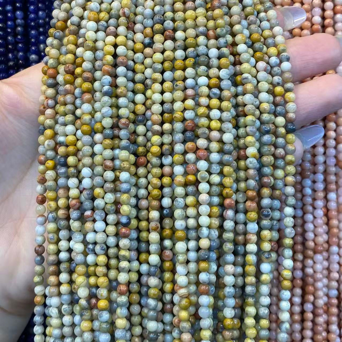 Tiny Round Smooth Agate Beads 2mm 3mm 4mm