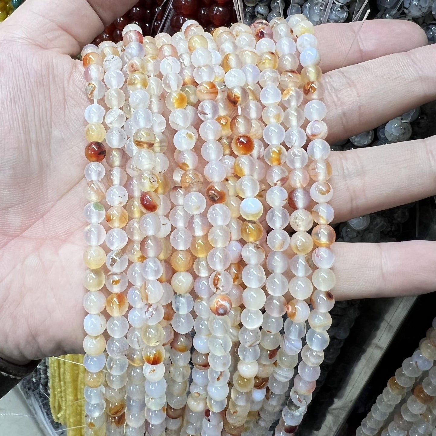 $2.5--8mm semi precious beads #1 Free Shipping