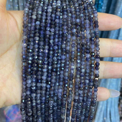 Faceted Rondelle Beads 2x3mm 3x4mm Gemstone/Quartz/Jasper/Agate