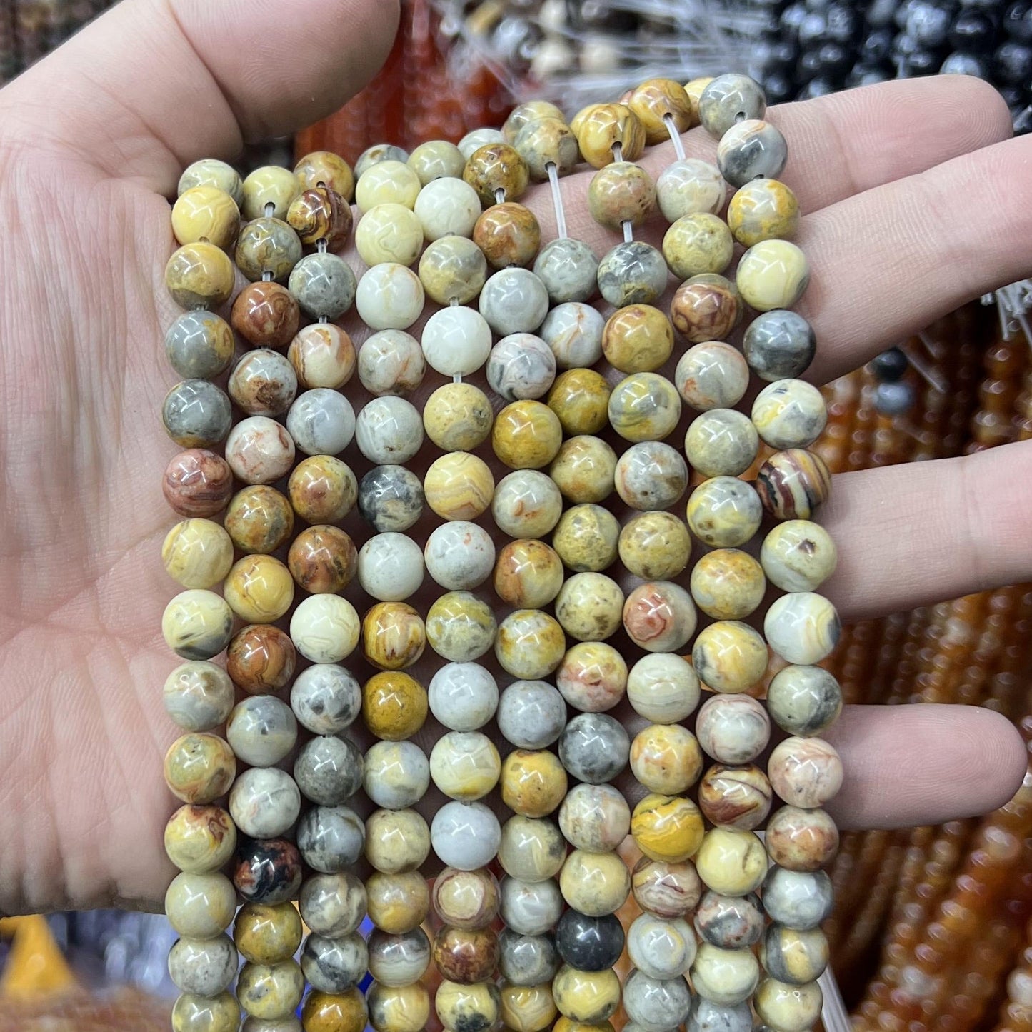 $2.5--8mm semi precious beads #1 Free Shipping