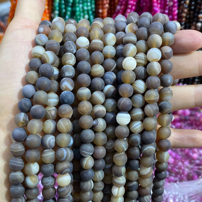 #1 Round Agate Beads 6mm/8mm/10mm/12mm