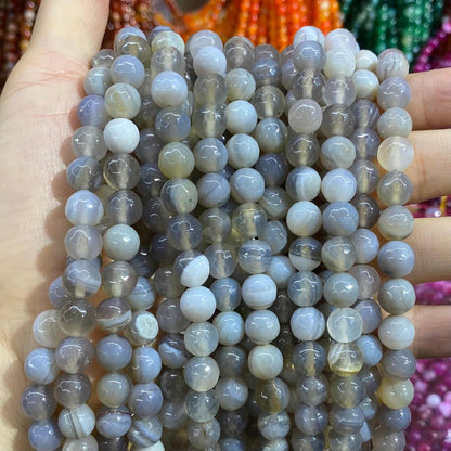 #1 Round Agate Beads 6mm/8mm/10mm/12mm