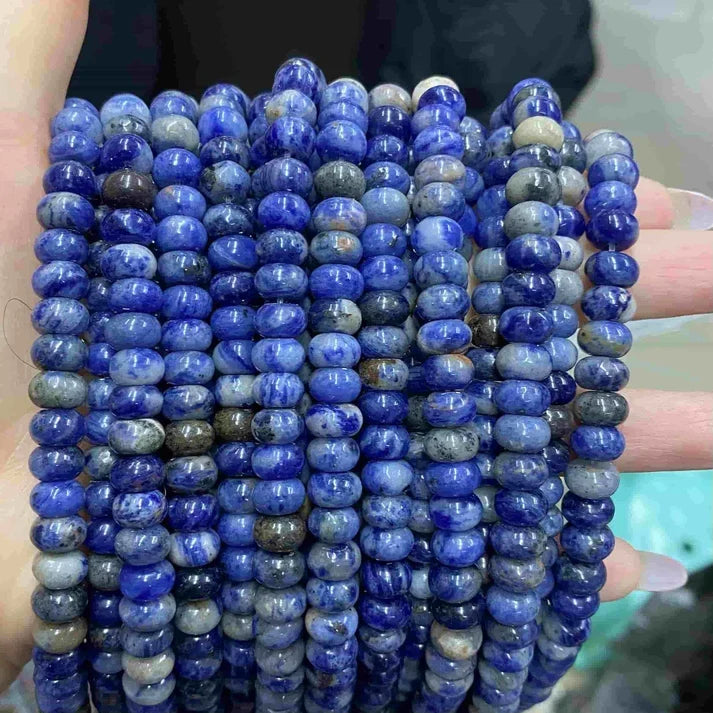 Smooth Rondelle Sodalite Beads