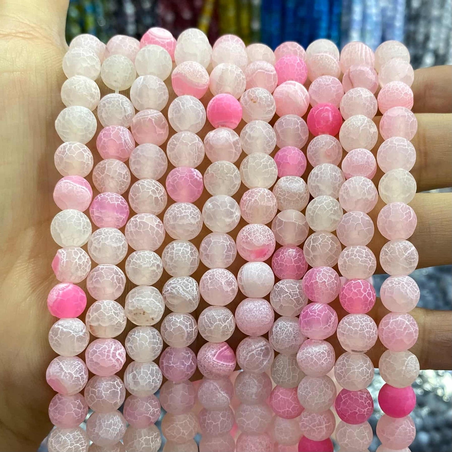 #1 Round Agate Beads 6mm/8mm/10mm/12mm