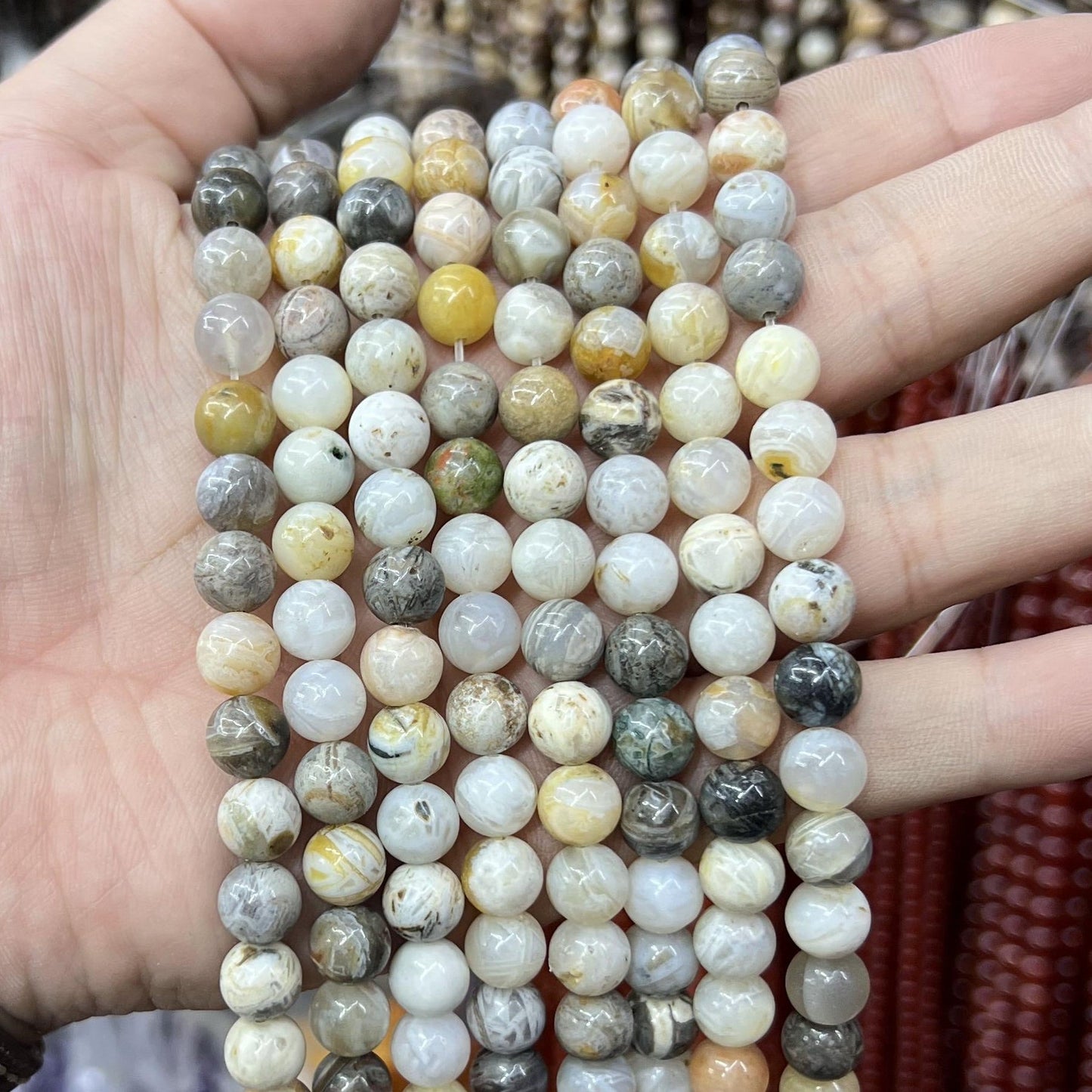 $2.5--8mm semi precious beads #1 Free Shipping