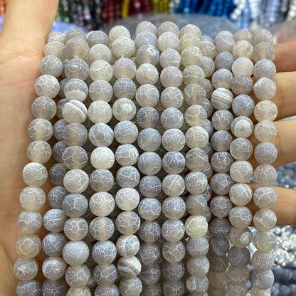 #1 Round Agate Beads 6mm/8mm/10mm/12mm
