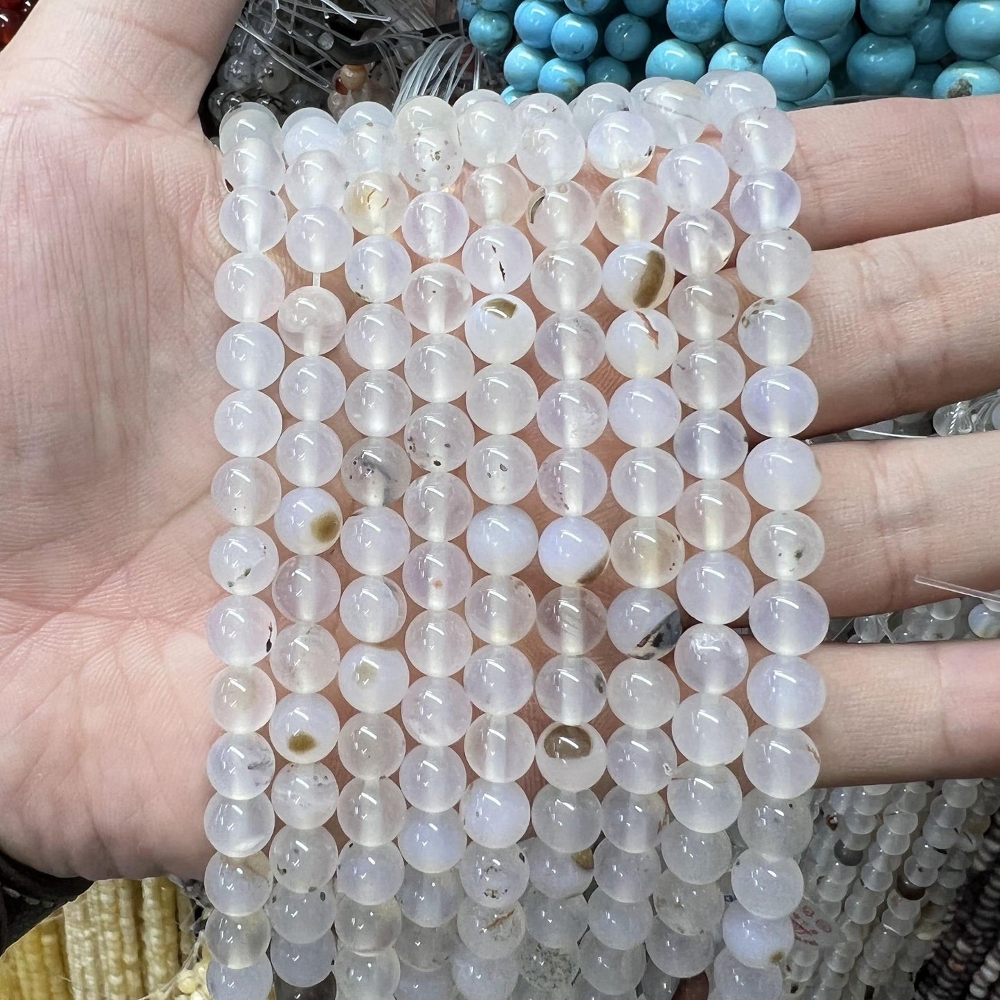 $2.5--8mm semi precious beads #1 Free Shipping