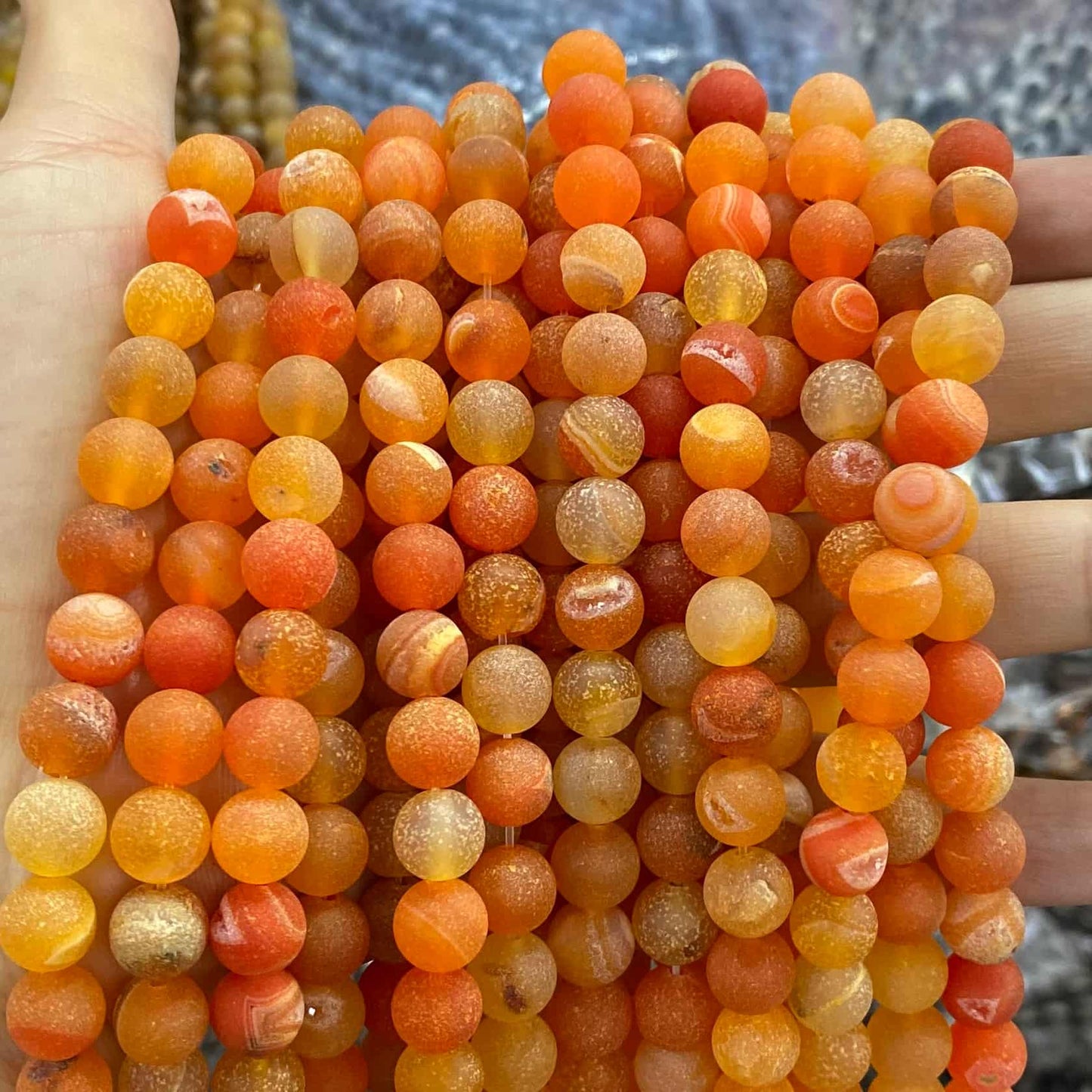 #1 Round Agate Beads 6mm/8mm/10mm/12mm