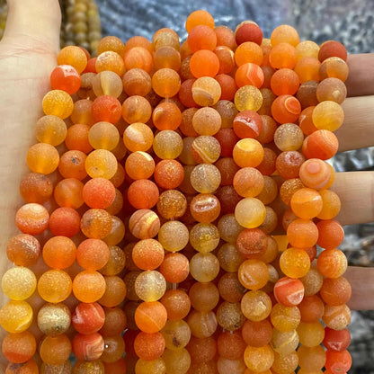 #1 Round Agate Beads 6mm/8mm/10mm/12mm
